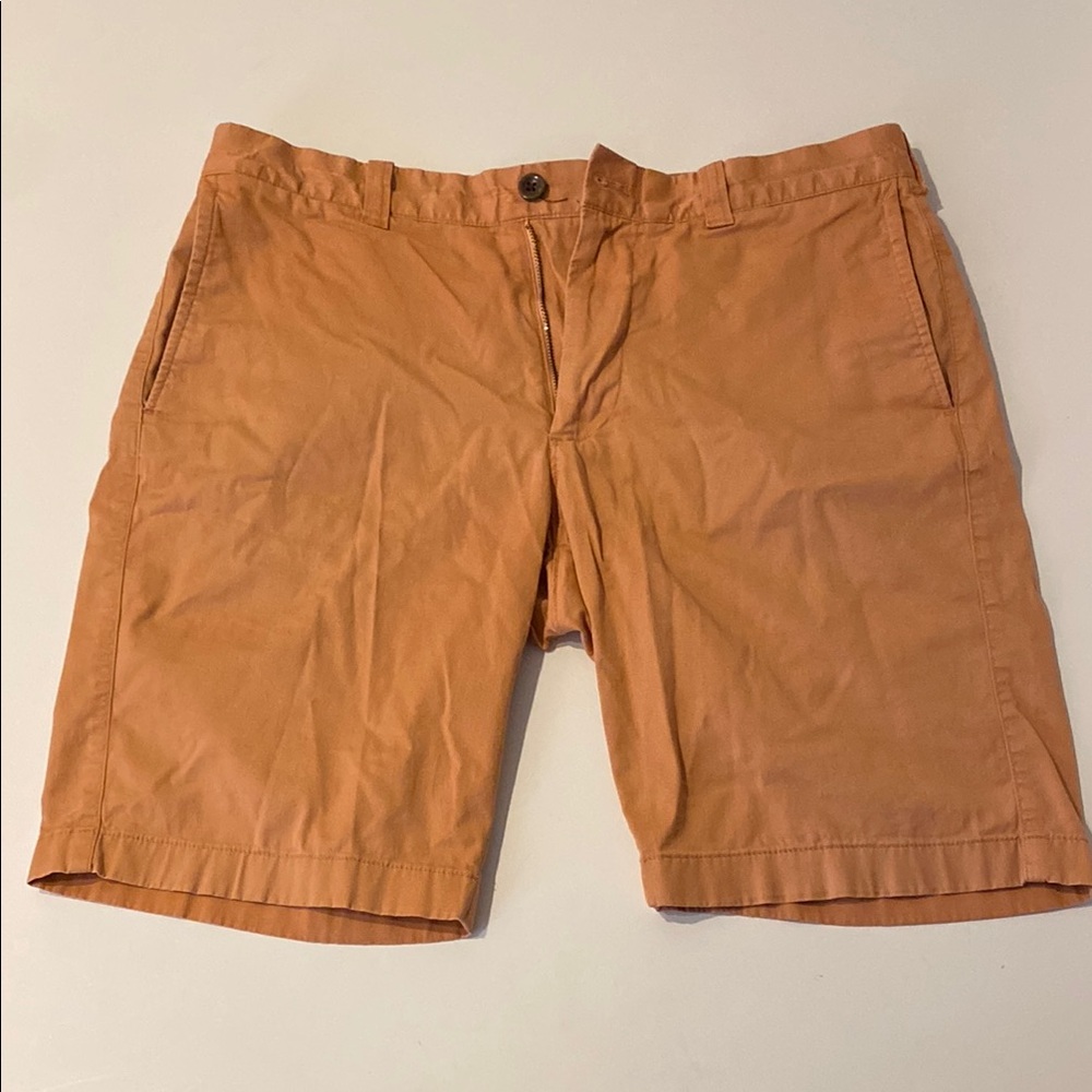 Men's Casual Cotton Shorts in Rust - Unbranded